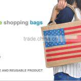 Christmas Fashion Tote Bag Made by Jute Fabric Recycling thumbnail-3