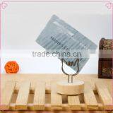 Personalized Various Shapes Round Wooden Base Memo Card Clips thumbnail-5