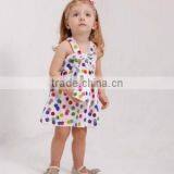 Children Condole Belt Small Dot Design Baby Girl Summer Dress Bow thumbnail-1