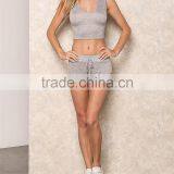 Latest Top Designs for Women Soft Sleeveless Hoodie Crop Top HST3787 thumbnail-3