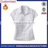Custom Ladies Blouses With Collar and Short Sleeve thumbnail-1
