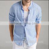 Men's White Linen Shirt HOT! MSRL0046 thumbnail-2