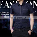 Navy Bule Mens Dress Shirts thumbnail-1