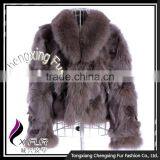 CX-G-A-258D Luxury Women Winter Patchwork Fox Fur Garment thumbnail-6