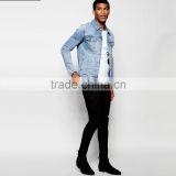 Light Blue With Two Pocket Men Casual Jacket With Button thumbnail-4