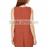 Body Building SinglesTall Split Back Crepe Vest Womens Singlet Vests thumbnail-2