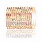 6 MM Three Tone Plated Diamond Cut Veni Bangles thumbnail-1