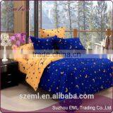 Summer style bedding cotton set twin Full Queen size duvet cover set reactive printed bed linen flat sheet bedclothes