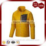 Men's Yellow Color Stand Collar Comfortable Winter Jacket