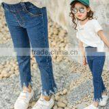 Zm35704a Fashion Kids Ruffle Denim Jeans Pants Girls Tight Trousers thumbnail-1