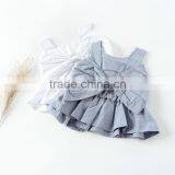 S33542W Baby Girl Dress Backless Summer Girls Dress With Bow Cute Toddler Dress thumbnail-1