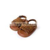Rubber Sole Wholesale Faux Leather Moccasins Kids Sandals China thumbnail-4