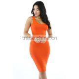 Women Milk Fiber Fashion Dress Sexy Hip Up Prom Dress thumbnail-1