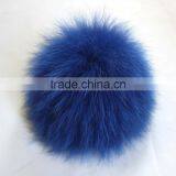 Myfur Royal Blue Genuine Dyed Fox Fur Bobble Wholesale Real Fur Accessory thumbnail-1