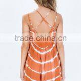 Perfect Tie Dye Grid-patterned Latest Beach Dress Designs thumbnail-5