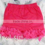 Kids Hot Pink Ruffles Bottom Pettishorts TS5 thumbnail-1