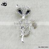 Fox Design Rhinestone Brooch Crystal Pins Wholesale Brooches for Wedding Invitation Cards thumbnail-1