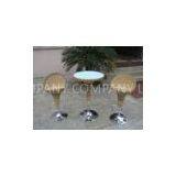 Pool Resin Wicker Bar Set , Outdoor Garden Rattan Bar Furniture