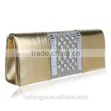 Siver Goldenrhinostone Fancy Clutch Bag / Women New Design Purse Evening Handbag Gorgeous Bridal Wedding Purse Party Bag Handbag