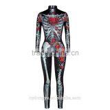 Women Skeleton Rose Jumpsuit/ask Sky Tight Fit Women Sports Jumpsuit