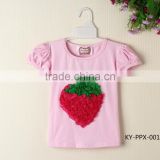 wholesale cute baby girls cotton t shirt with lovely designs,boutique toddlers short sleeve t shirt MC6012103
