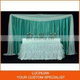 Fancy Decorative Wedding Rosette and Tulle Tulle Table Skirt thumbnail-2