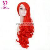 100% High Quality Heat Resistant Fiber Carnival Cosplay Wig Fashion Beautiful Christmas Party Wig Red Wig thumbnail-4