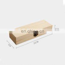 Wooden Flip Pencil Case Solid Wood Multifunctional Stationery Box Customized Wooden Pine Jewelry Packing Box thumbnail-2
