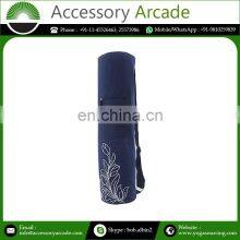 Wildlife Embroidered in Cotton Canvas Fabric With Private Label Yoga Mat Bag thumbnail-5