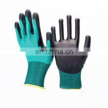 18 Gauge HPPE Liner PU Palm Coated ANSI Cut Level 3 Work Gloves Slip Resistant Anti Cut Safety Gloves For Construction thumbnail-5