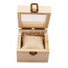 Unique Luxury OEM Factory Watch Box With Custom Logo Small Gift Display Box 1 Slot 2 Natural Wood Watch Box, thumbnail-5