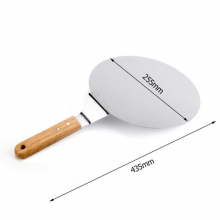 Factory Stainless Steel 430 Pizza Tools Oak Wood Handle Pizza Plate 10/12 Inch Pizza Peel for Baking thumbnail-5