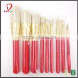 Hot Selling High Quality Red Wooden Handle 10pcs Makeup Brush Set thumbnail-6