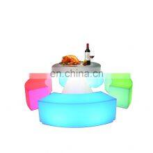 Waterproof Led Furniture Garden Sets Table Chairs Mobile Light up Led Chairs Bar Led Chairs