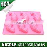 Nicole B0187 3D cute fish shaped silicone bread baking molds