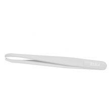 White PE Insulated Tweezers Electronic Maintenance Pointed Flat Round Head Dust-free Plastic Tweezers thumbnail-1