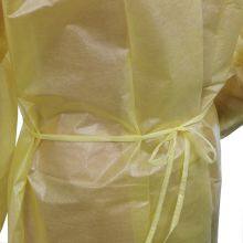Free Sample Protection Disposable Nonwoven PP PE Yellow Isolation Gown thumbnail-4