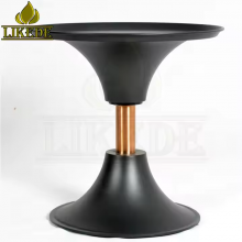 Modern Metal Black Cast Iron and Aluminium Alloy Coffee Tea Table Featuring Steel Legs thumbnail-3