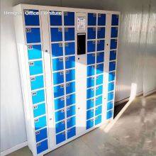 Gaveta de carregamento para smartphones com 40 portas | Armários com fechadura biométrica - Armário inteligente de entrega de encomendas thumbnail-1