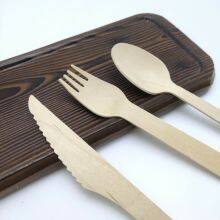 Disposable Cooking Utensils Natural Wood Knives Spoons Forks Cutlery Sets thumbnail-2