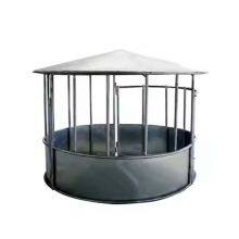 Cattle Round Bale Feeder With Cover Roof and Waterproof Horse Hay Feeder thumbnail-1