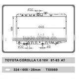 Auto Radiator for TOYOTA COROLLA 1.6 16V 87-93 AT