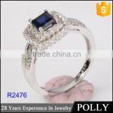 Fashion Women's Engagement Ring 18k White Gold Jewelry Diamond Wedding Ring thumbnail-5