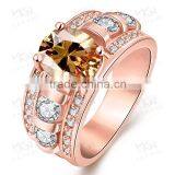 KZCR323 Fashion Women Accessories Champagne Color 18K White Gold Crown Ring thumbnail-2