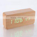 HOT !!!LED Clock Bell Wood Creative LED Clock Acoustic Wooden Clock thumbnail-3