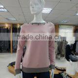 Women Crew Neck Long Sleeve Jersey Knit Pullover Sweater 2016 Fall/winter Viscose/nylon/wool thumbnail-1