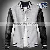 Custom Plain Varsity Jackets With Leather Sleeve Baseball Jacket thumbnail-1