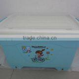 30L Plastic Storage Container With Wheels thumbnail-1