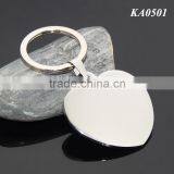 40MM Heart Shape Wedding Favor Gifts High Polished Stainless Steel Wholesale Blank Metal Heart Keychain thumbnail-1