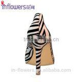 Zebra-patterned Leather Pointed Toe Ladies Sexy High Heels thumbnail-3